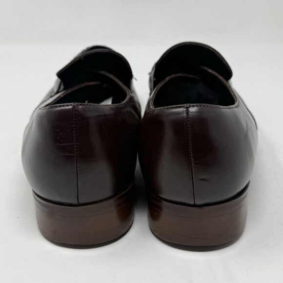 Permasole Loafers Shoes Mens 9.5 EEE Brown Leather Slip On Dress Vintage USA main image 15